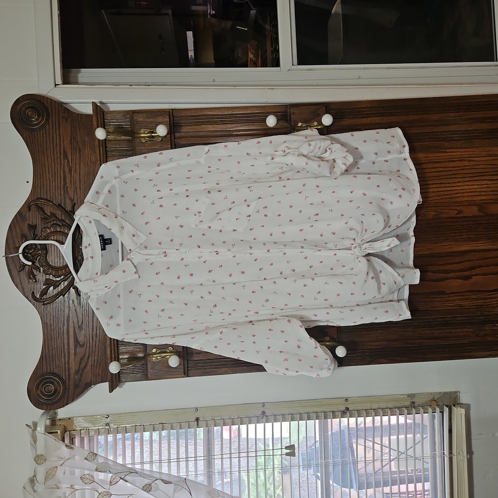 Torrid plus size 3 sheer button up